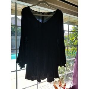 Black Bell Sleeve Express Dress